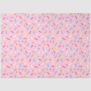 Papier Mousseline Crème glaçage fraise et paillettes de donut