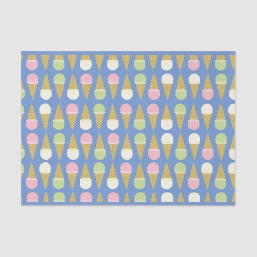 Papier Mousseline Crème glacée Cone mignonne 1er anniversaire fête (Recto)