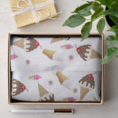 Papier Mousseline Crème glacée en papier de tissus (Cadeau)