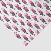 Papier Mousseline Crème glacée Scoop Anniversaire Tissu Papier (Détail)