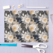 Papier Mousseline Crème noire sauvage Léopard Animal Floral (Artisanat)