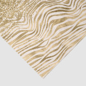 Papier Mousseline Crème or Parties scintillant brillante Zebra Print (Détail)