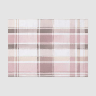 Papier Mousseline Crème Rose Blush Brown rayures Anniversaire