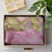 Papier Mousseline Crème rose Hydrangeas jaune rose vert floral (Cadeau)