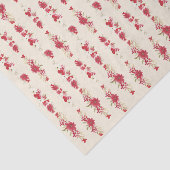 Papier Mousseline crème rouge classique élégance Noël floral vacance (Détail)