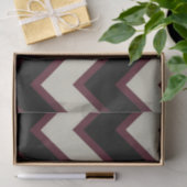 Papier Mousseline Crème rouge noire Chevron (Cadeau)