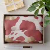 Papier Mousseline Crème Rouge Or Occidental Cowhide Howdy (Cadeau)