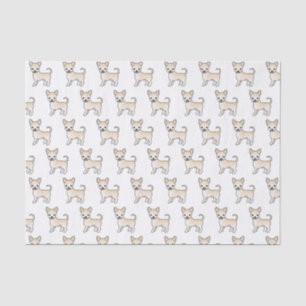Papier Mousseline Crème Smooth Coat Chihuahua Cute Chien Motif