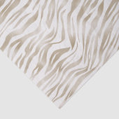 Papier Mousseline Crème Zen Blanc cacao Brown Zebra Imprimer (Détail)