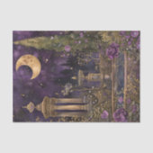 PAPIER MOUSSELINE CRÉSCENT MOON PURPLE GARDEN DÉCOUPAGE TISSUE PAPIE (Recto)