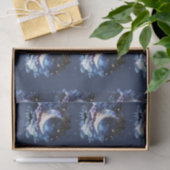 Papier Mousseline Crescent Moon Stars Céleste Blue Halloween (Cadeau)