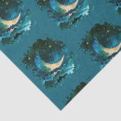 Papier Mousseline Crescent Moon Stars Céleste Blue Halloween (Détail)