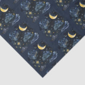 Papier Mousseline Crescent Moon Stars Céleste Blue Halloween (Détail)