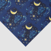 Papier Mousseline Crescent Moon Stars Céleste Blue Halloween (Détail)