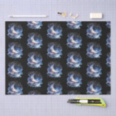 Papier Mousseline Crescent Moon Stars Celestin Black Halloween (Artisanat)