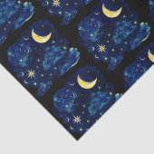 Papier Mousseline Crescent Moon Stars Celestin Black Halloween (Détail)