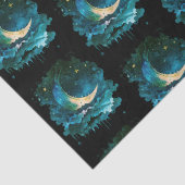 Papier Mousseline Crescent Moon Stars Celestin Black Halloween (Détail)