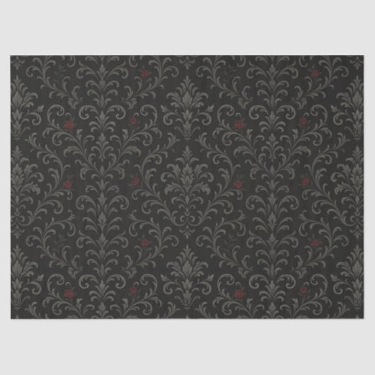 Papier Mousseline Crimson Nocturne Bloom Victorian (Recto)