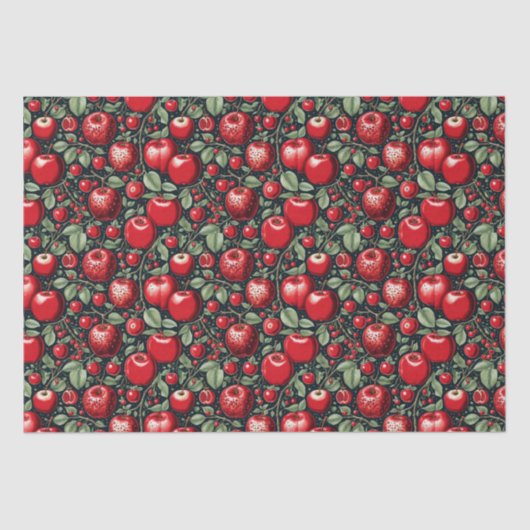 Papier Mousseline Crimson Orchard (Recto)
