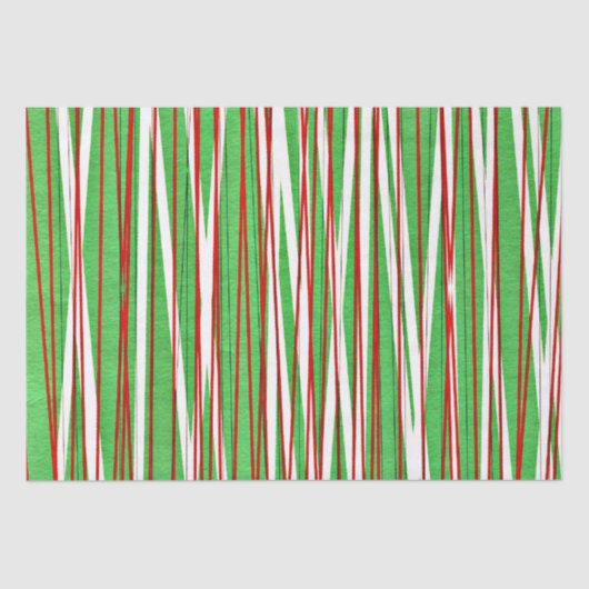 Papier Mousseline Crise de Noël, rouge et vert (Recto)