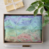 Papier Mousseline cristal arc-en-ciel gelé : (Cadeau)