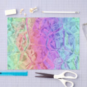 Papier Mousseline cristal arc-en-ciel gelé : (Artisanat)