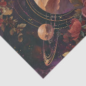 Papier Mousseline Cristal de planète violette de nébuleuse céleste (Détail)