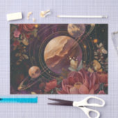 Papier Mousseline Cristal de planète violette de nébuleuse céleste (Artisanat)