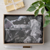 Papier Mousseline Cristaux blancs dans l'espace noir (Cadeau)