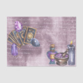 Papier Mousseline Cristaux de Tarot Découpage violet (Recto)
