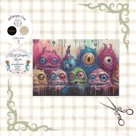 Papier Mousseline Critère Whimsical Vibrant Découpage