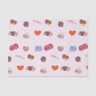 Papier Mousseline Crochet Lover Yarn Balls et crochets Crochet