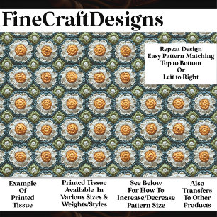 Papier Mousseline Crochet Motifs Granny Squares Modèle BN8 Découpage