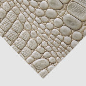 Papier Mousseline Crocodile blanc Alligator Peau Faux Cuir Imprimer (Détail)