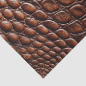 Papier Mousseline Crocodile Brown Alligator Peau Faux Cuir Imprimer (Détail)