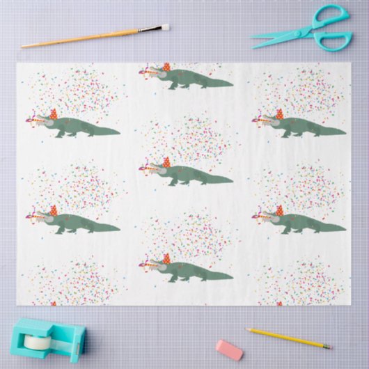 Papier Mousseline Crocodile d'alligator - Animaux ayant une fête (Artisanat)