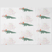 Papier Mousseline Crocodile d'alligator - Animaux ayant une fête (Recto)