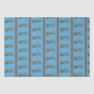Papier Mousseline Crocodile Sourit De L'Autre Côté Des Miles