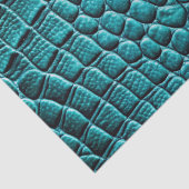 Papier Mousseline Crocodile turquoise Alligator Peau Faux Cuir Impri (Détail)