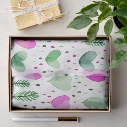 Papier Mousseline Crocus Grands Coeurs 2 (Cadeau)