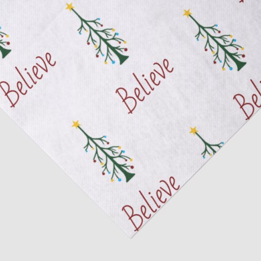 Papier Mousseline Croire Festive À feuillage persistant Arbre Noël p (Détail)