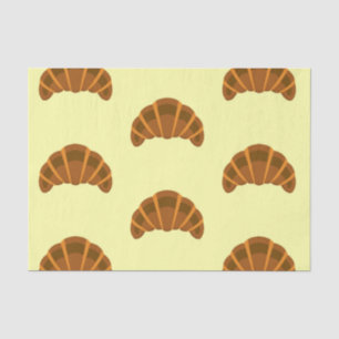 Papier Mousseline Croissants Amateurs de Jaune Clair France Cuisine