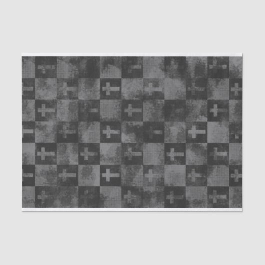 Papier Mousseline Croix à damier (Recto)