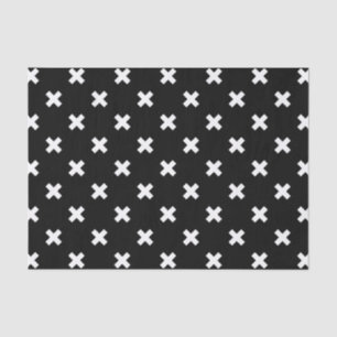 Papier Mousseline Croix blanche sur le noir