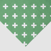 Papier Mousseline Croix blanche sur le vert (Détail)