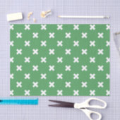 Papier Mousseline Croix blanche sur le vert (Artisanat)