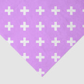 Papier Mousseline Croix blanches sur lilas (Détail)