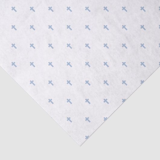 Papier Mousseline Croix - Bleu clair (Détail)