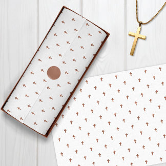 Papier Mousseline Croix - Brown