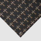 Papier Mousseline Croix celtique et crâne (or) (Détail)